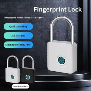Smart Fingerprint Padlock IP54 Waterproof and Rust-proof Padlock Smart Electronic Anti-theft Password Lock Cabinet Drawer