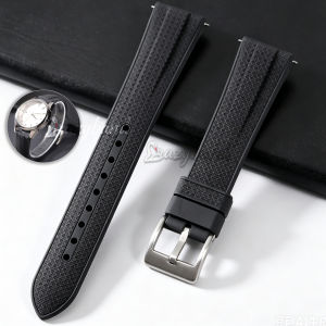 20/22mmRubber Silicone WatchBand Quick Release Black Universal Sport Strap for Seiko for Omega for Citizen for Casio for Orient