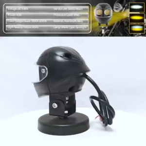 20W Helmet Style LED Light - Dual White/Yellow Beam for Motorcycle Car - Aluminum Alloy Headlamp Improve Night Driving
