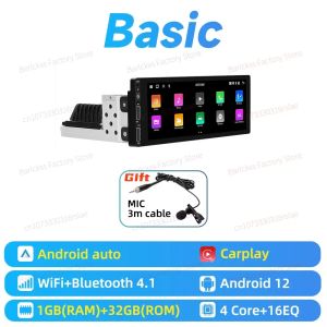 1 Din Radio Stereo Head Unit Android Car Multimedia for Citroen Berlingo II Peugeot Partner 2003-2010 6.9 Inch Screen Carplay