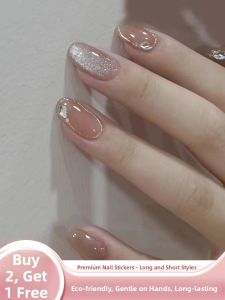 MONLEYTA | Wearable Nail Art Stickers 2025 New Autumn Winter Short Handmade Finished Products Medium Long Fashion Sensation Nail Tips