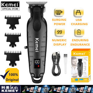 Kemei KM-2293 Trimmer for Men Cordless Hair Clipper Professional Haircut Machine Rechargeable Hair Clipper 0mm Barber