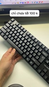 Bàn phím máy tính giá rẻ có dây full size 104 key phím gõ nẩy tốt êm nhanh nhạy chống ồn chống nước.