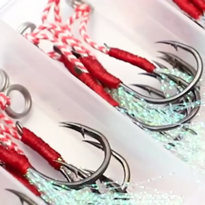 Fishing Hook Assist Hooks Jig Lure Single Hook Double Hook Slow Fast Double Pair Jigging Fishjig