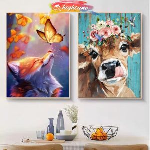 HIGHTUNE 30*40/40*50cm Diamond Painting Set DIY Full Drill Landscape Diamond Embroidery Wall Decor