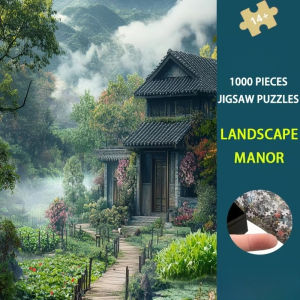 ADULT Jigsaw Puzzle 1000pcs Landscape Manor Art - LEISURE COTTAGE Elegant Estate Design for Home Decor