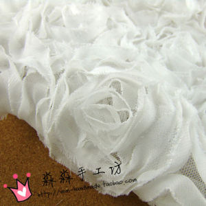 Colorful 3D Rose Lace Fabric for Wedding Dress And Evening Gown Mixed Fiber Plant Floral Pattern DIY Home Craft Supplies