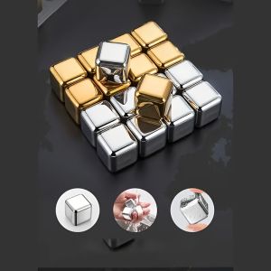 Food-Grade Stainless Steel Ice Cubes - Silver Ice Cubes for Freezing Whiskey Beer And Soda - Metal Ice Cubes for Quick Freeze
