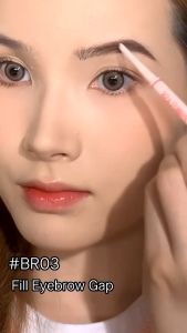 PINKFLASH Skinny Eyebrow Pencil | 1mm MicroFine EyebrowPencil Ujung Datar Tahan air Tahan lama