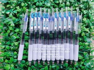 Hộp 12 cây bút gel mực xanh bấm King SL101BL ngòi 0.5mm