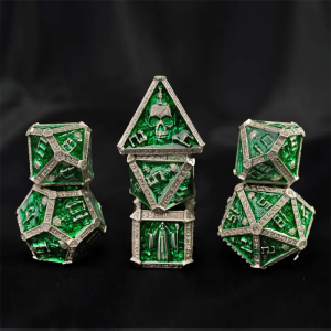 7 Chiếc Cổ Vàng & Đỏ Wizard Series Kim Loại Xúc Xắc Cho Trò Chơi Nhập Vai Đa Diện Chắc Chắn Khuôn Bàn Bảng Đồ Chơi Phụ Kiện