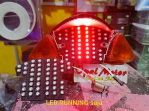 LAMPU BELAKANG LED RUNNING SATRIA HIU WAJIB ARUS DC.