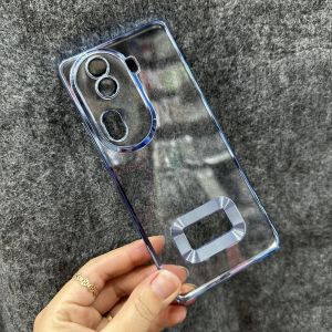 Case ốp lưng Oppo Reno 11 pro 5G dẻo trong xi viền màu bóng đẹp sang trọng bảo vệ camera