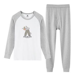 Coco Smart | Bộ đồ lót giữ nhiệt cotton nguyên chất cho bé trai tuổi teen mùa thu 2025 Quần áo trẻ em thoải mái mặc mùa thu