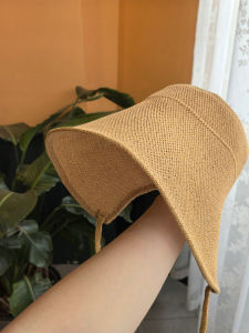 Mũ Lưỡi Trai Cotton Lanh Mùa Hè Cho Nữ Mũ Che Nắng Đi Biển Thoáng Khí Giảm Béo Kiểu Dáng Rộng Rãi Có Dây Buộc