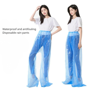 Disposable Rain Pants thickened foot-sealed outdoor rain pants drifting waterproof pants