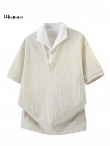 WMNM | Áo Polo Nam Cổ V Patchwork Đẹp Mắt