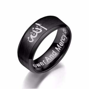 CINCIN TAUHID HITAM TITANIUM LAFAZ ALLAH