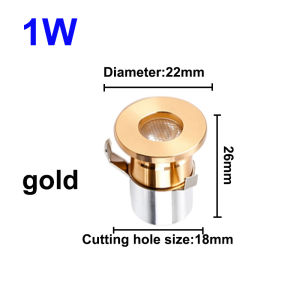 New 1W/3W LED trắng/màu trắng ấm ac110v220v Mini reccessed Đèn trần Đèn LED âm trần tủ trang sức Đèn COB chiếu sáng Mini Đèn