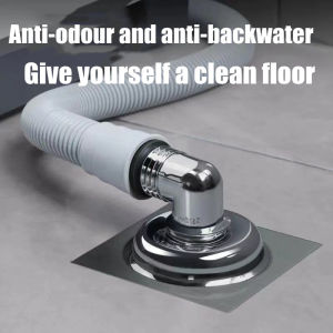 【SG Stock】 Floor drain washing machine connector upgraded anti-odour model Right angle connector Bathroom washing machin