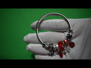 Lunara Red Floral Lucky Clover Charm Bracelet