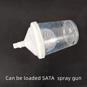 SATA 600 ML Spray Gun Multi-Purpose Paint Plastic Pot Transparent Paint Mixing Cup Water-Based Paint No-Wash Gun Pot