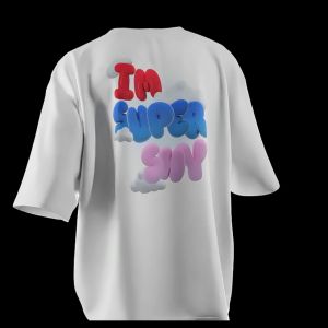 Kaos New Jeans Cowok Oversize Baju KPop Idol Combed 24s Phrase Prints