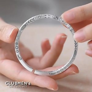 Vòng tay kim loại điêu khắc phong cách cổ điển - vòng tay nam Retro Mobius