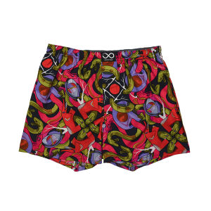 Loose Cotton Underwear SUBREEF SBRF Dark Island Arapu Snake Red Couples Quatrefoil Men Women Lucky Year Boxer Briefs