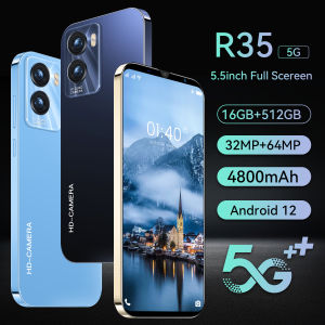 R35 BDF 5G Smartphone 5.5 FHD w/ Dimensity 1080 10 Core NFC 64MP 4800MAh โทรศัพท์ Moilbe