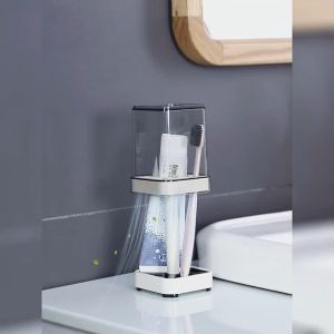 Toothbrush Holder Mouthwash Cup Toothbrush Case Waterproof Dustproof Toothpaste Storage Organizer Plastic