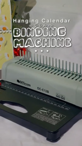 OFFICOM C12B Comb Binding Machine: A4 Size Book Binder with 21 Hole Puncher