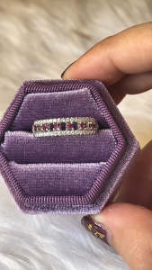 Classic Pavé Garnet Ring (ADJUSTABLE RING)