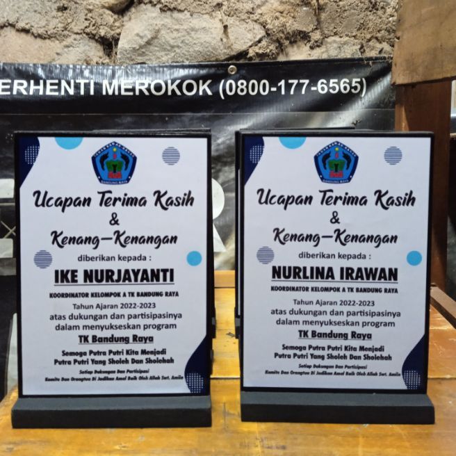 Bisa Cod / Bayar ditempat Plakat Cinderamata Plakat Kenang Kenangan Plakat Penghargaan Plakat Wisuda Plakat Ucapan Terima Kasih Berkualitas Vandel Kayu Murah