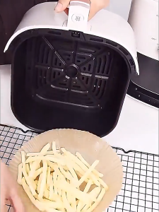 Air Fryer Tray Liners 50/100 Pcs | High Heat Oil Proof & Water Resistant | Non-Stick Disposable | Easy Clean Up | SG Stocks