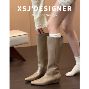 LIQIXIEFANG | Calf-length Stretching Elevator Boots