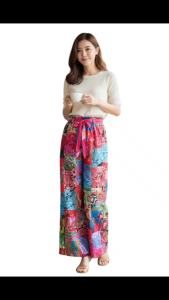 🌼 กางเกงขากระบอกตรง สไตล์โบฮีเมียน | Handmade Patchwork รอบตัว | ผ้าป่านอินเดีย/อัดกาวทั้งตัว อยู่ทรงสวย | S–5XL