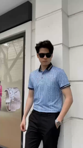 Áo polo nam Dugarco tay ngắn thiết kế họa tiết chữ độc quyền chất liệu cao cấp 228PLS22110