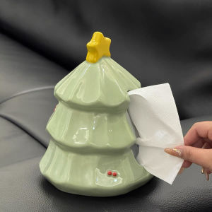 Hộp Đựng Khăn Giấy Hình Cây Thông Noel Bằng Gốm Sứ Sang Trọng Dùng Trong Nhà Phòng Khách Nhà Hàng Hộp Đựng Khăn Giấy Xoắn Ốc Mới