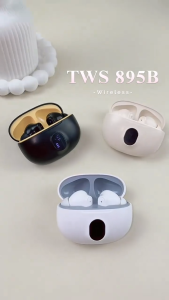 895B TWS Bluetooth Wireless Earphone Stereo Musik Bass Mic Jernih Nyaman Dipakai Harian Outdoor
