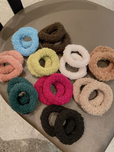 Autumn and Winter Plush Hair Ring Color Seamless High Elastic Plush Hair Rope Korean Style Hair Ring Base Rubber Ring
