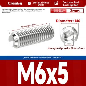 Creaby | Stainless Steel Internal Hexagon Screw