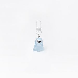 Glow in The Dark Pendant Cartoon Resin Charm for Backpack Earphone Car Keys Ghost Keychain Luminous Keyring Halloween Key Holder