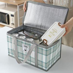 LENIHALC | Large Capacity Thermal Bag Refrigeration Aluminum Foil Thicker Lunch Picnic Bag