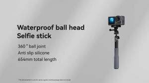 TELESIN 360 Ballhead Waterproof Divng Selfie Stick for Action Camera