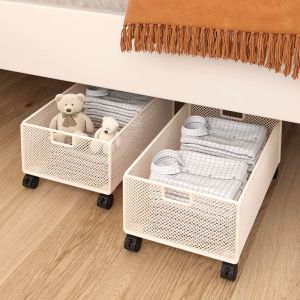 Under Bed Pull-out Storage Box With Wheels