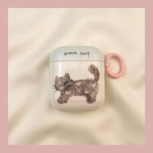 Cute Butterfly Knot Cat Design Wireless Bluetooth Airpods Case Protective Cover for  pro Headphones Soft TPU Shell Second Generation