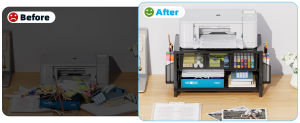 Computer Stand Printer Stand Rack Printer Stand with Drawer Monitor Stand Riser Laptop Stand Desktop Organizer Folder organizer Pen Holder for Office Home