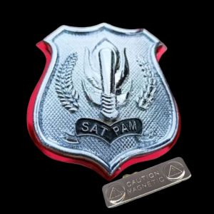 lencana kewenangan besar lapis mika kancing magnet
