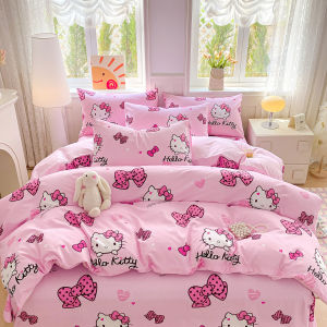 100% Pure Cotton Childrens Bedding Set Four-Piece Quilt Cover Sheet Dormitory Student Three-Piece Pure Cotton Bedding Set